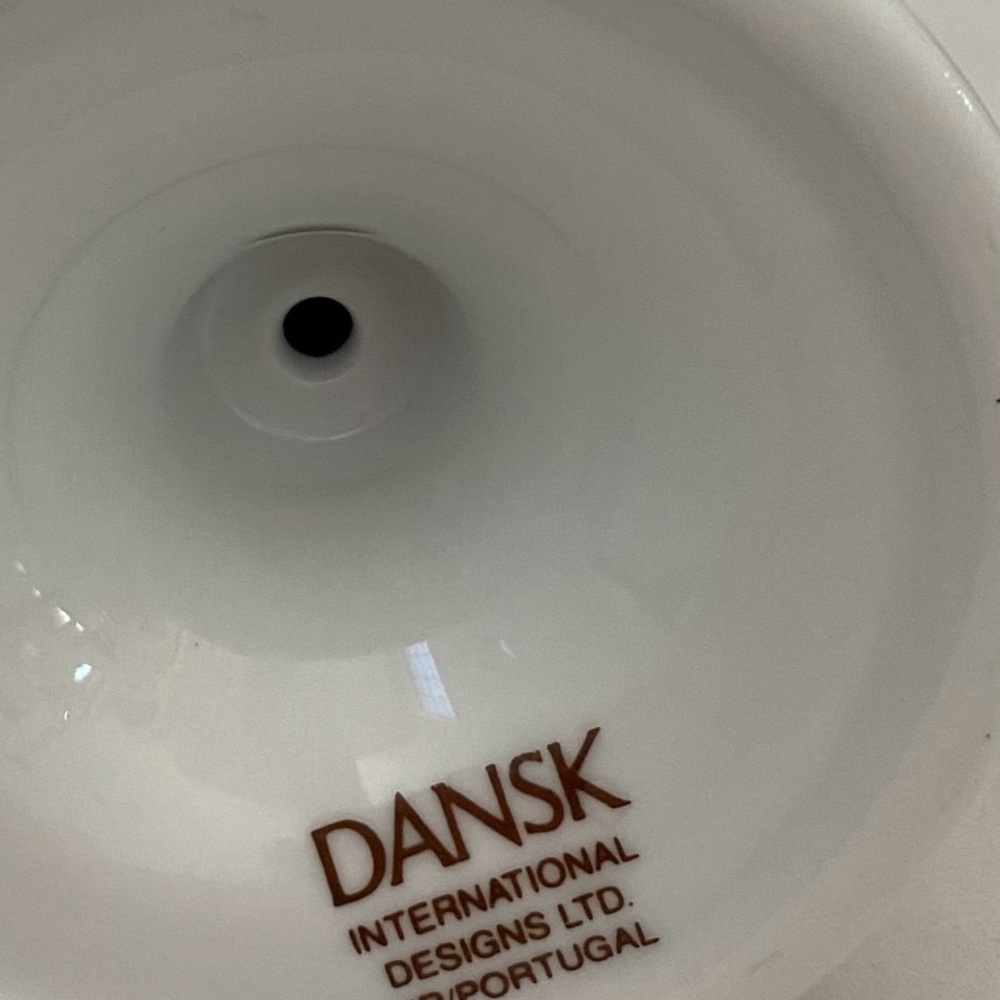 Dansk Bistro Christianshavn Blue & White Taper Candlestick Holders Set of 2 - Picture 4 of 4
